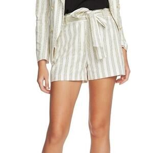 1. State Duet Modern Striped Tie High-Waist Shorts – Size 4